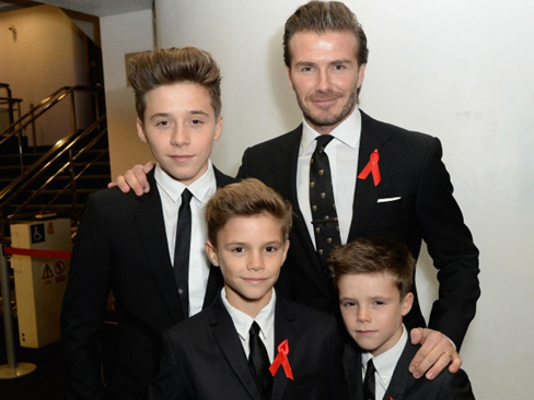 Cruz Beckham with his Family