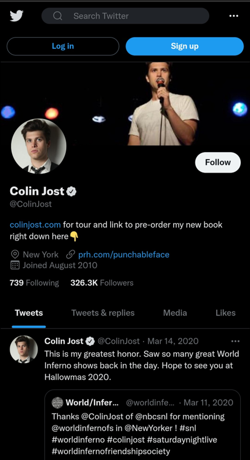 Colin Jost Twitter