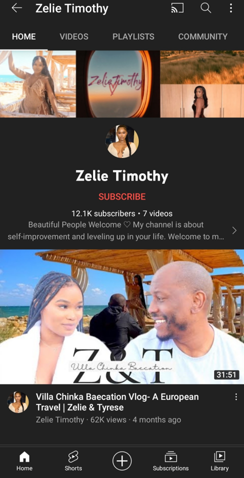 Zelie Timothy YouTube