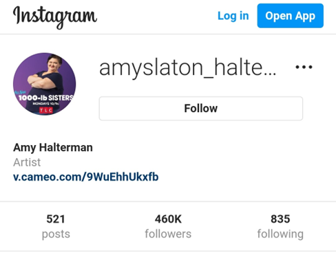 Amy Slaton Instagram