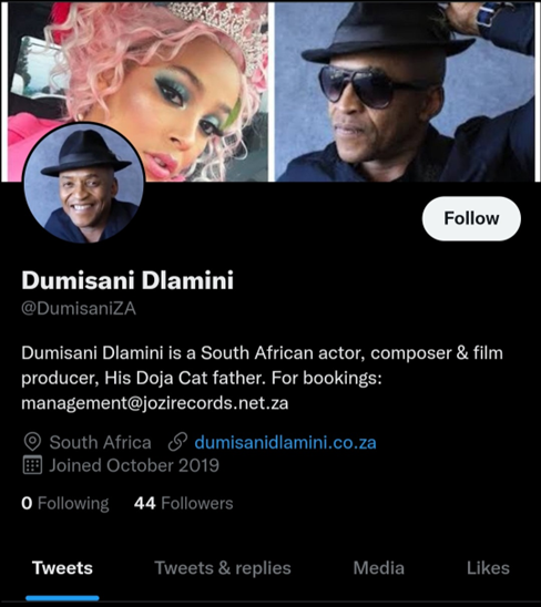 Dumisani Dlamini Twitter
