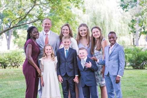 Jesse M. Barrett with his family