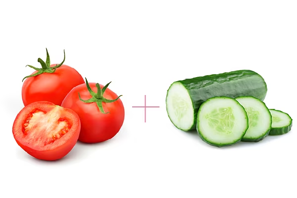 Cucumber and Tomato Pack is one of the Effective DIY Face Packs for Skin Whitening at Home 