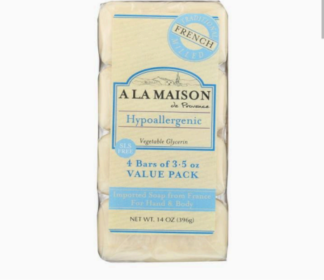 A La Maison Hypoallergenic Unscented Bar Soap