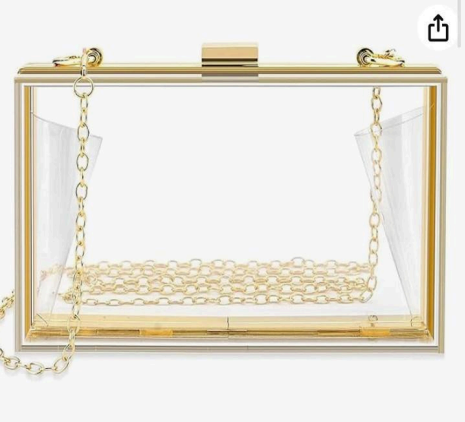 Aesthetic Aura: INOVERA Girls Transparent Evening Hand Clutch Purse 